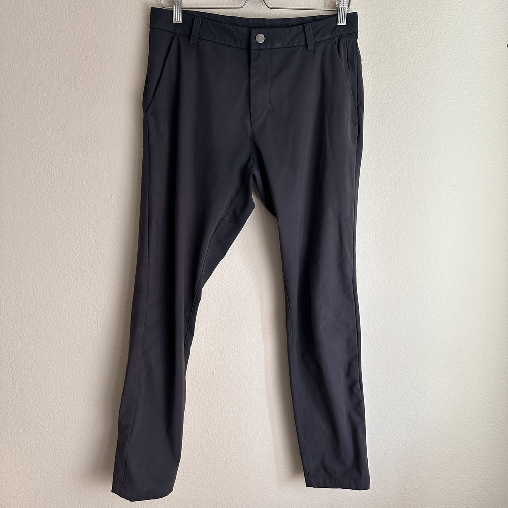 Lululemon Commission Pant Men 31 Obsidian Grey Slim Fit Warpstreme Chino 30L